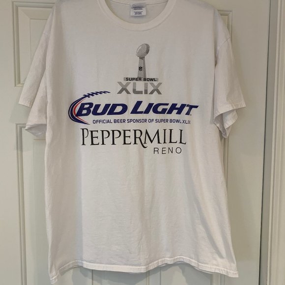 2015 Super Bowl XLIX NFL Game Mens Sz XL White Tee - Picture 1 of 5